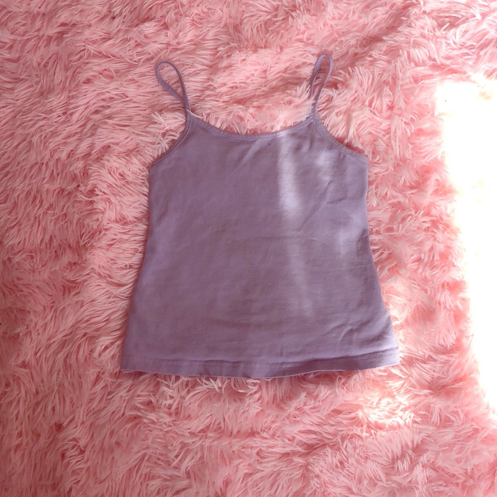 Cropped purple tank top